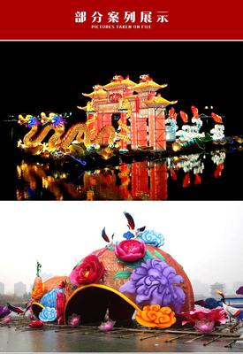 中秋燈展場(chǎng)景布置 扇子造型花燈點(diǎn)亮佳節(jié)，廠家打造民間工藝與互聯(lián)網(wǎng)融合的戶外景觀